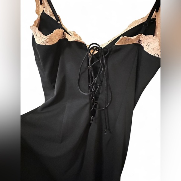 Vintage 1980s Frederick’s of Hollywood Black Slip Dress - Picture 3 of 7